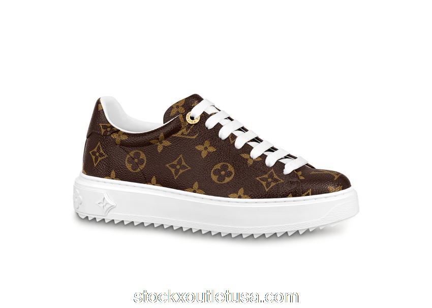 Outlet Louis Vuitton Time Out Monogram Leather Cacao Brown White (W) 1A8FJR