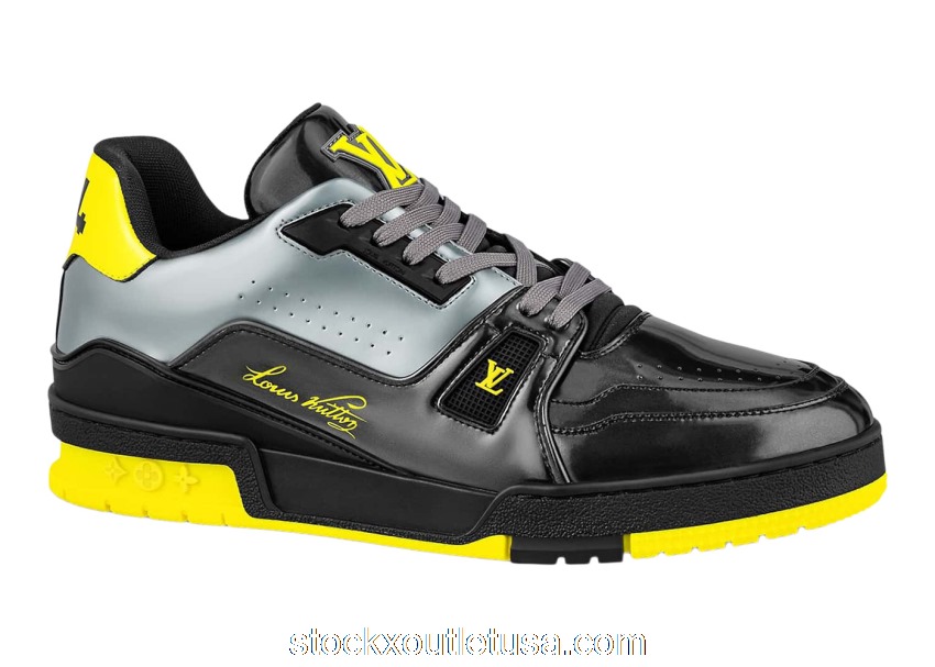 Outlet Louis Vuitton Trainer Black Yellow 1A9JTV