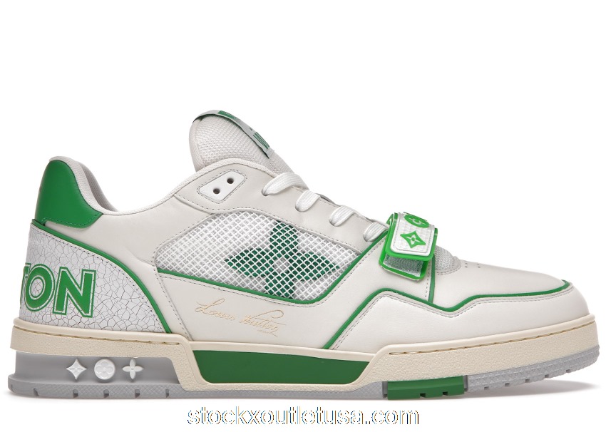 Outlet Louis Vuitton Trainer Green Mesh 1A98V1