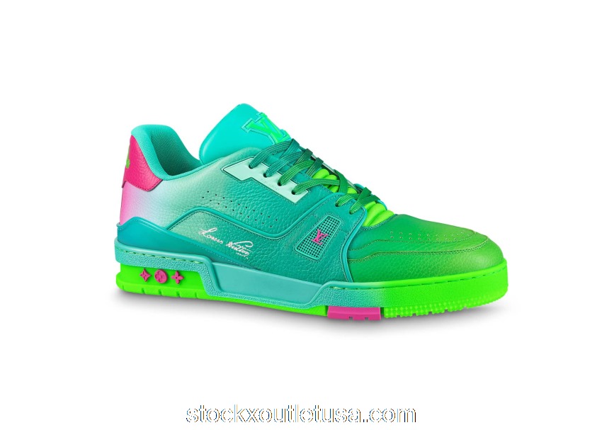 Outlet Louis Vuitton Trainer Green Ombre 1A9TRU