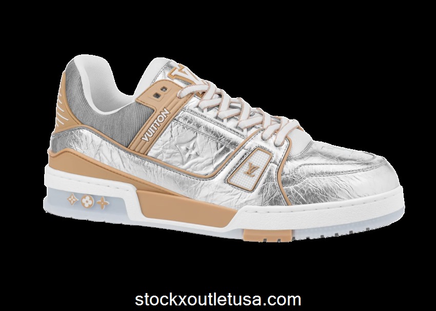 Outlet Louis Vuitton Trainer Metallic Beige 1A996D