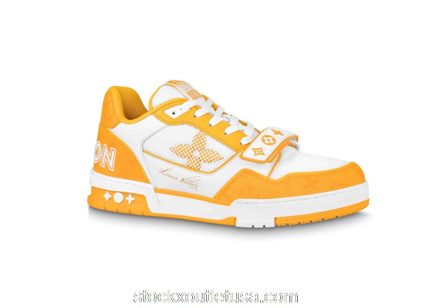 Outlet Louis Vuitton Trainer Monogram Denim Yellow 1A9ZBI / 1A9ZDC