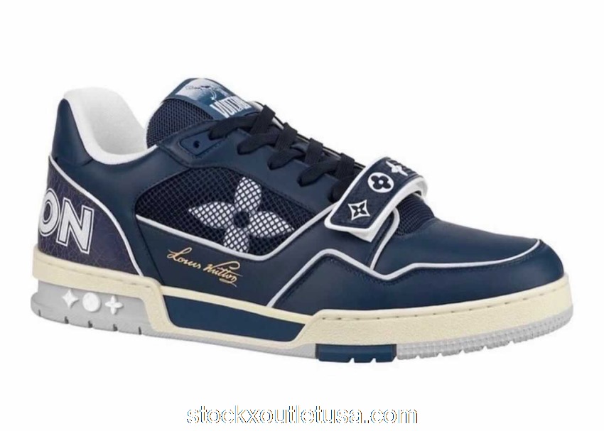 Outlet Louis Vuitton Trainer Navy Mesh 1A9DEG
