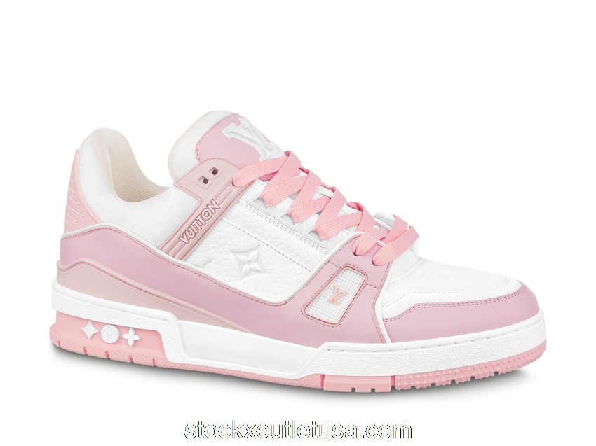 Outlet Louis Vuitton Trainer Pink White (W) 1AA6VX
