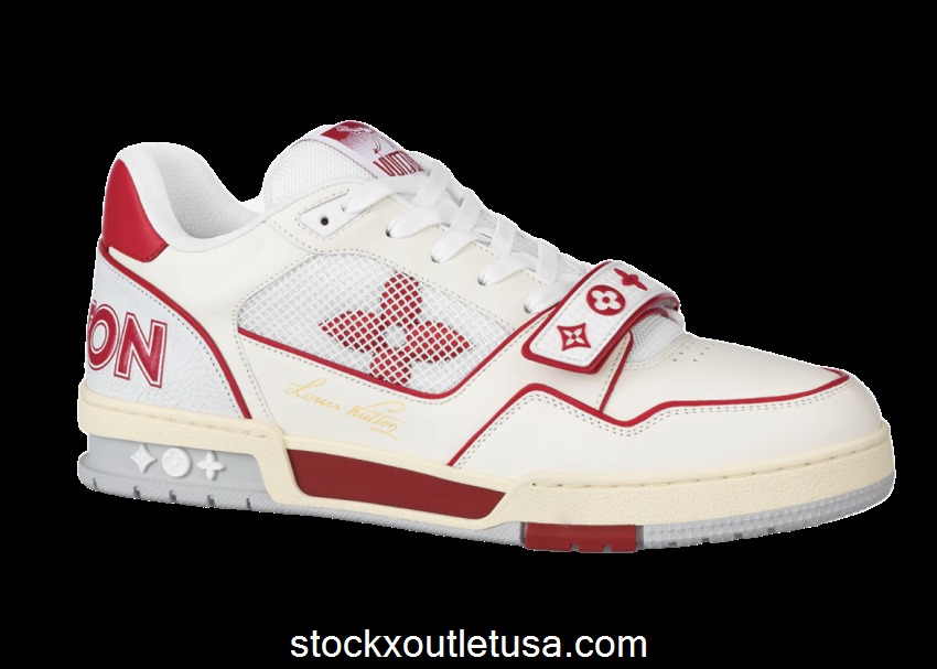 Outlet Louis Vuitton Trainer Red Mesh 1A98VL
