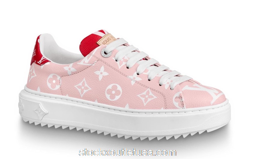 Outlet Louis Vuitton Trainer Time Out Monogram Pink (W) 1A58AT