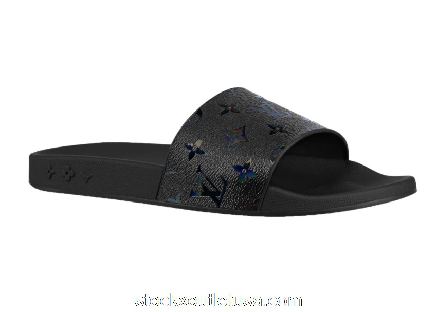 Outlet Louis Vuitton Waterfront Mule Black Iridescent 1A7WHU