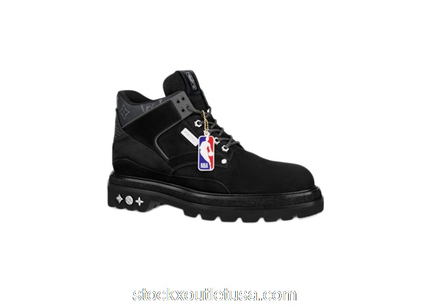 Outlet Louis Vuitton x NBA Oberkampf Ankle Boot Black 1A8EMU