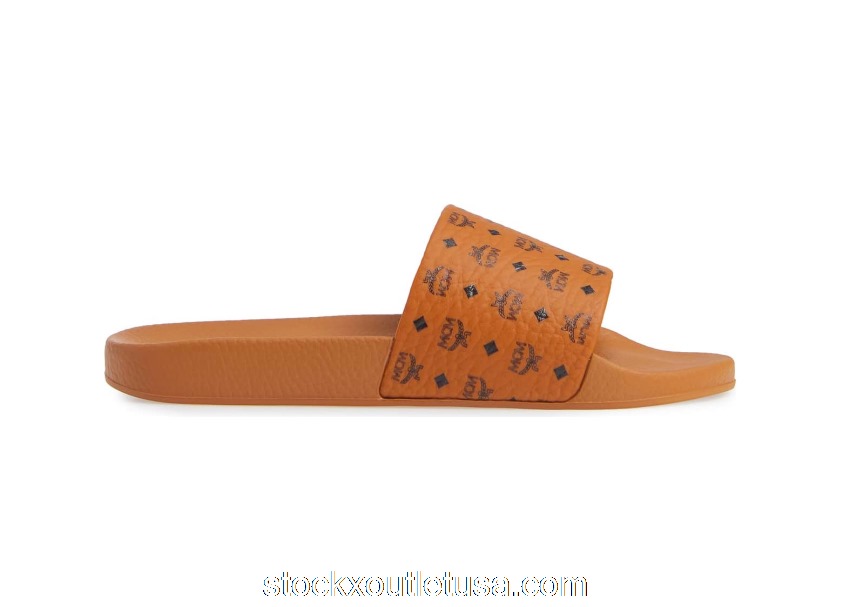 Outlet MCM Monogram Slides Brown MEX8AMM60CO