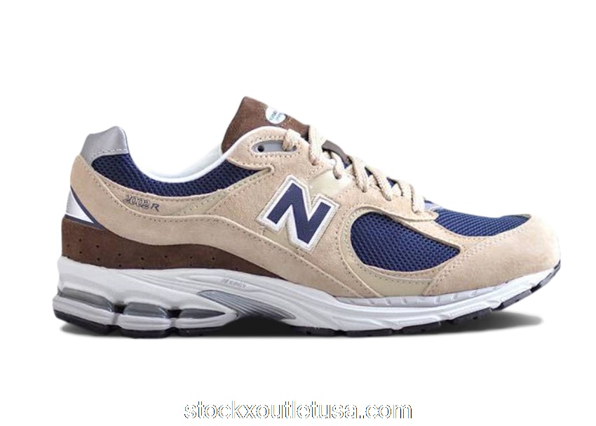 Outlet New Balance 2002R Beige Navy Blue ML2002R5