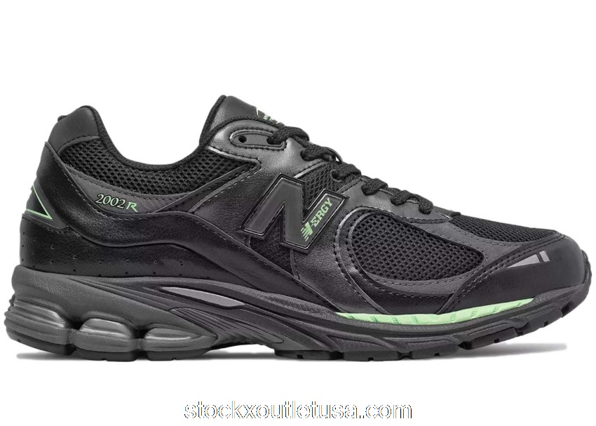 Outlet New Balance 2002R Black Silver Green M2002RLD