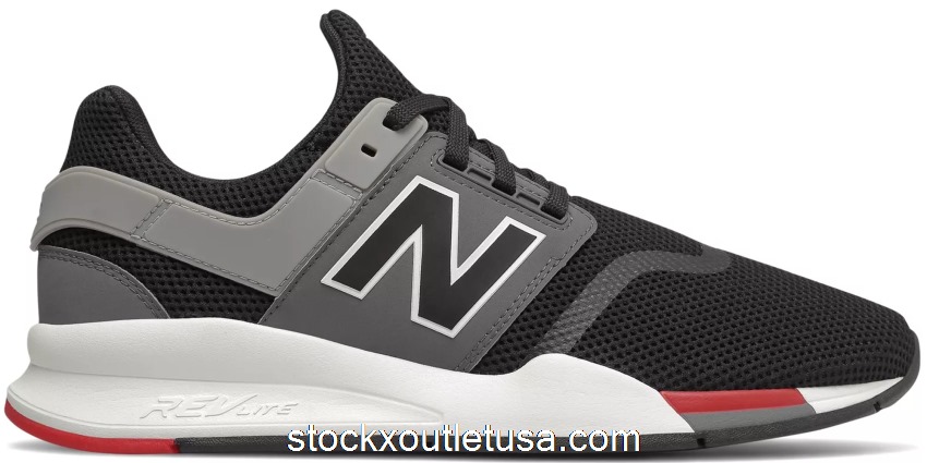 Outlet New Balance 247 Black Grey Red MS247FB