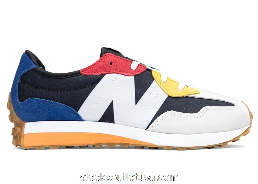 Outlet New Balance 327 Black Summer Fog Multi-Color (GS) GS327PBB