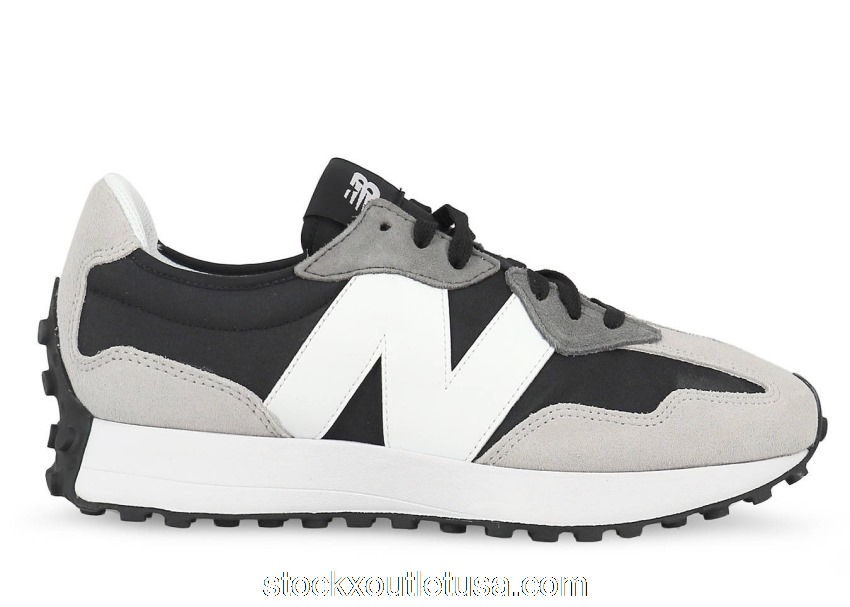 Outlet New Balance 327 Black White Grey MS327BD