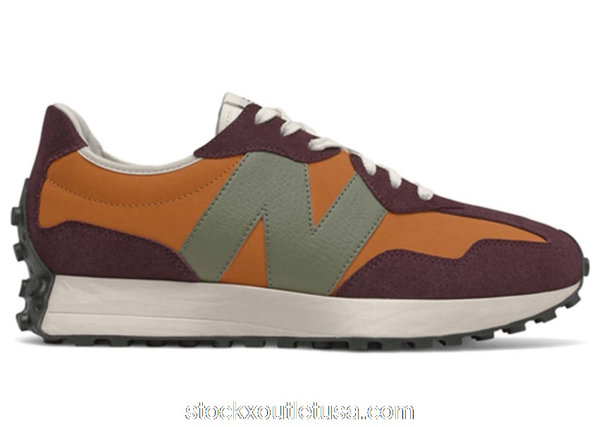 Outlet New Balance 327 Madras Orange Burgundy MS327LY1