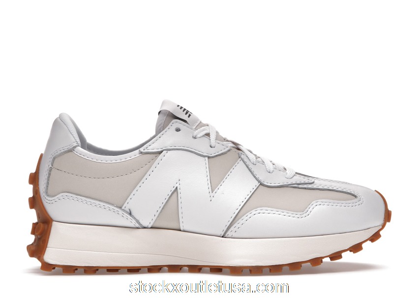 Outlet New Balance 327 White Moonbeam Gum (W) WS327LA