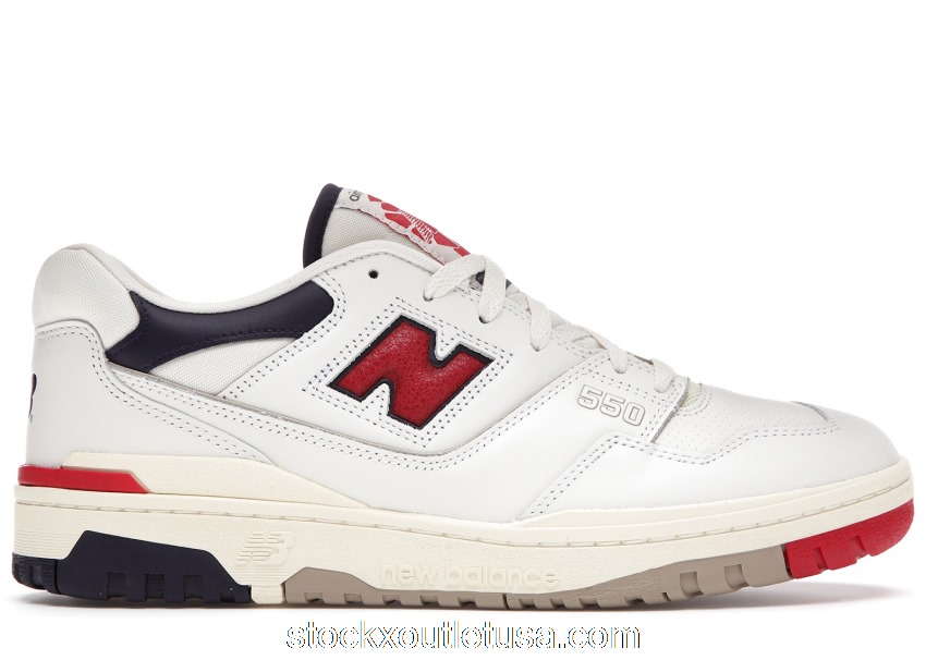Outlet New Balance 550 Aime Leon Dore White Navy Red BB550A3
