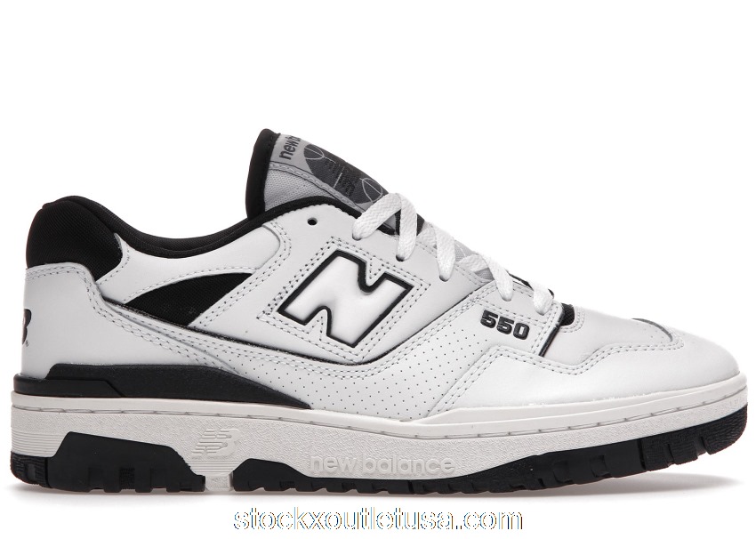 Outlet New Balance 550 White Black BB550HA1