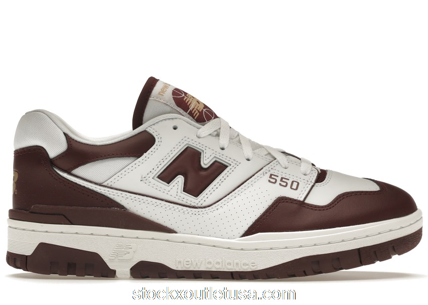 Outlet New Balance 550 White Burgundy BB550BZ1