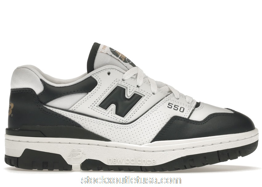 Outlet New Balance 550 White Dark Green BB550GZ1