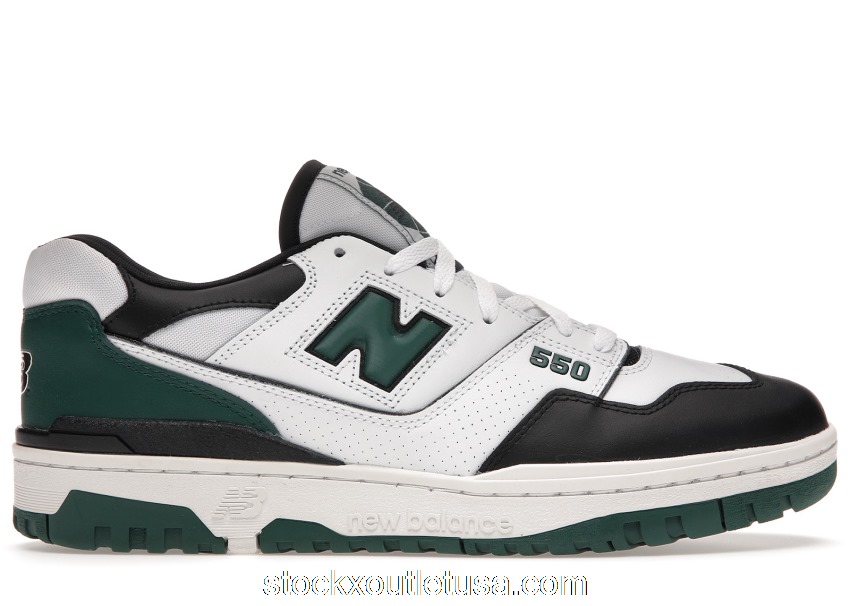 Outlet New Balance 550 White Green Black BB550LE1