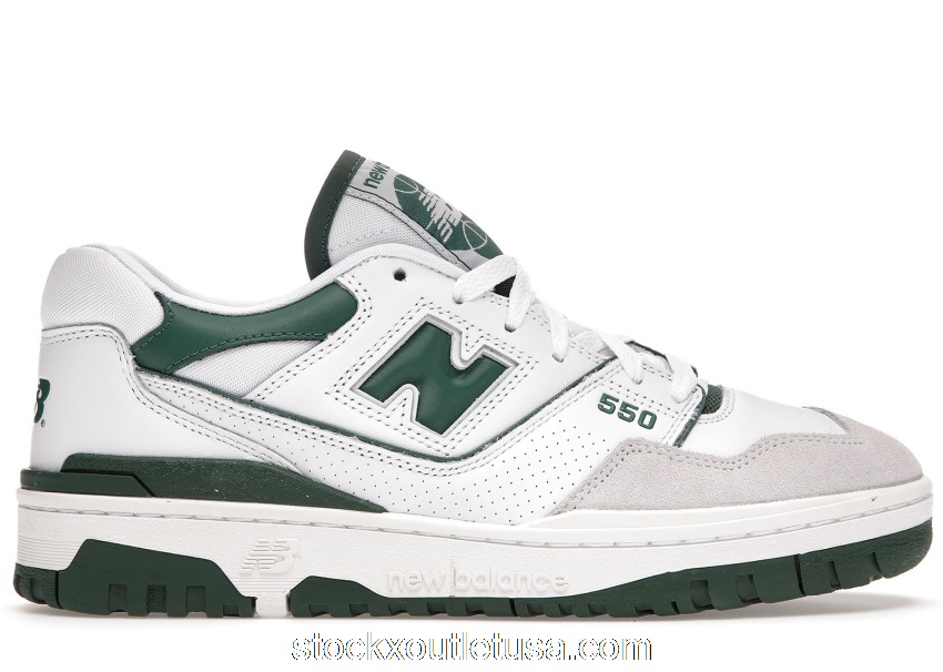 Outlet New Balance 550 White Green BB550WT1