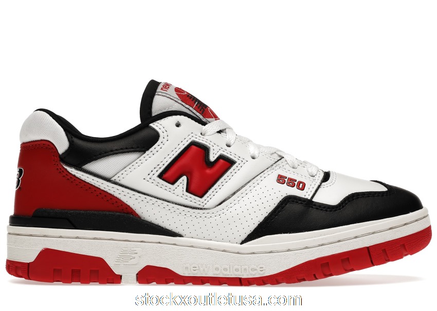 Outlet New Balance 550 White Red Black BB550HR1