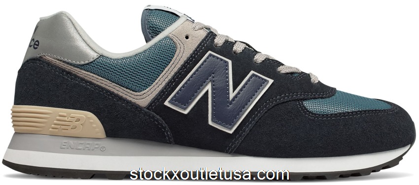 Outlet New Balance 574 Dark Navy Marred Blue ML574ESS