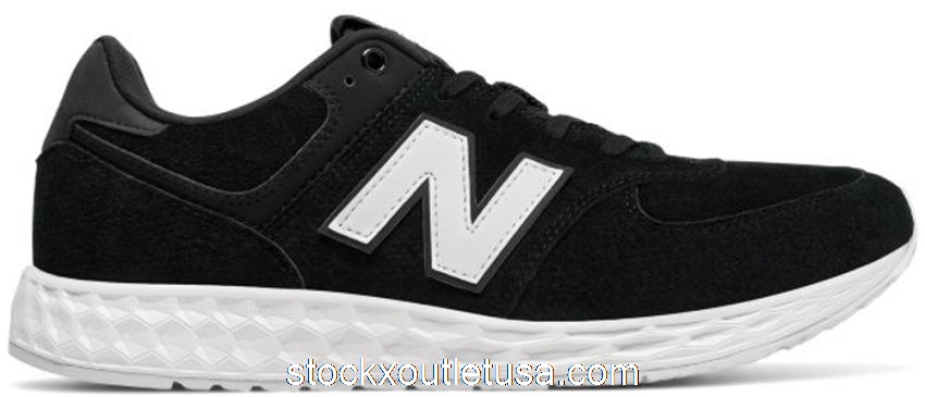 Outlet New Balance 574 Fresh Foam Suede Black White MFL574FC