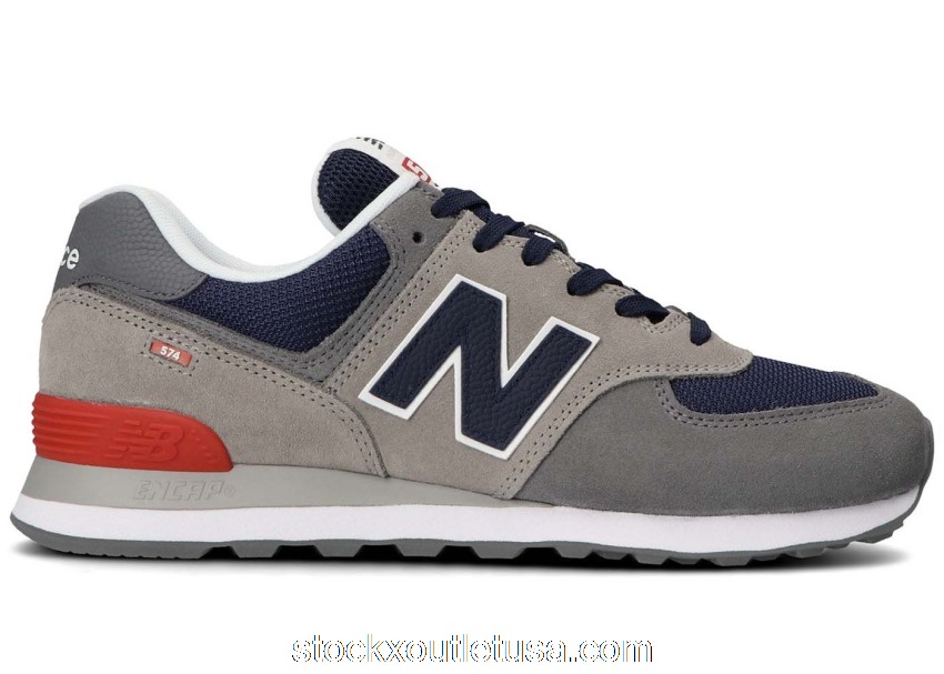 Outlet New Balance 574 Grey Navy Red ML574EAD