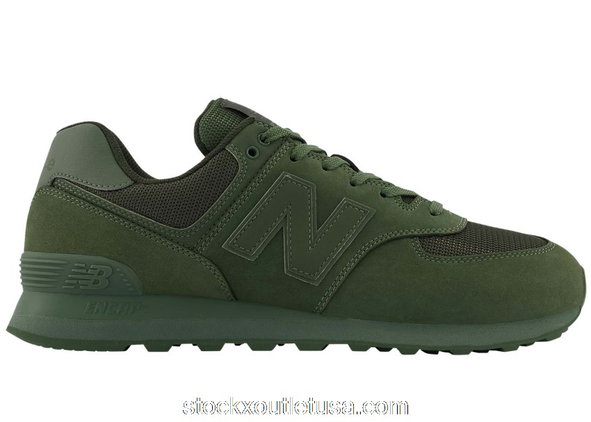 Outlet New Balance 574 Mono Green Norway Spruce ML574FW2