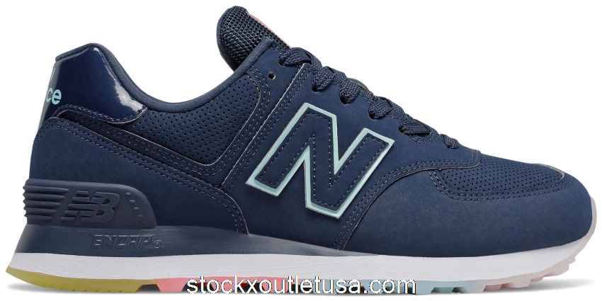 Outlet New Balance 574 Outer Glow Natural Indigo Bali Blue (W) WL574SON