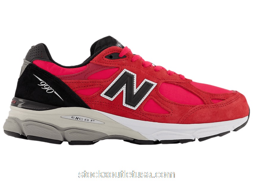 Outlet New Balance 990v3 MiUSA Red Suede M990PL3