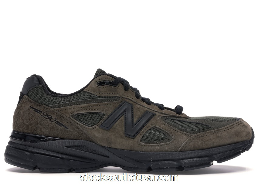 Outlet New Balance 990v4 Running Course Military Green M990MG4