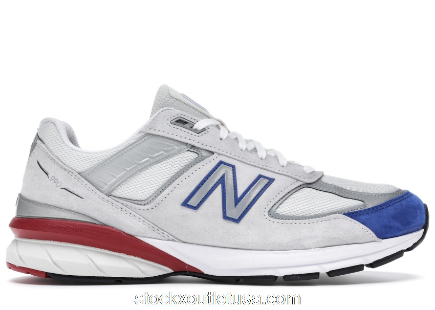 Outlet New Balance 990v5 Grey Royal Red M990NB5