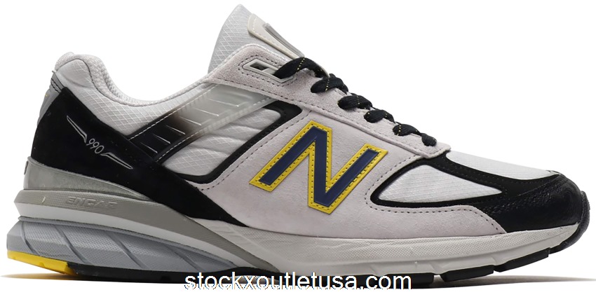 Outlet New Balance 990v5 Silver Black Yellow M990SB5