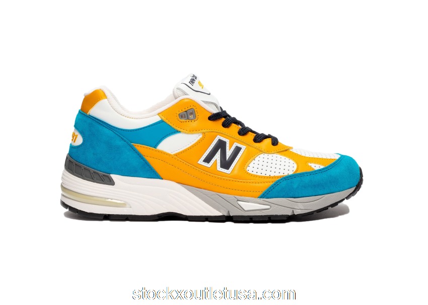 Outlet New Balance 991 MiUK SNS Blue Yellow M991EF