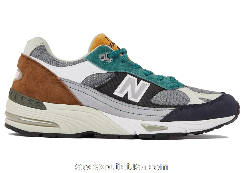 Outlet New Balance 991 MiUK Selected Edition Grey Green Brown M991SED