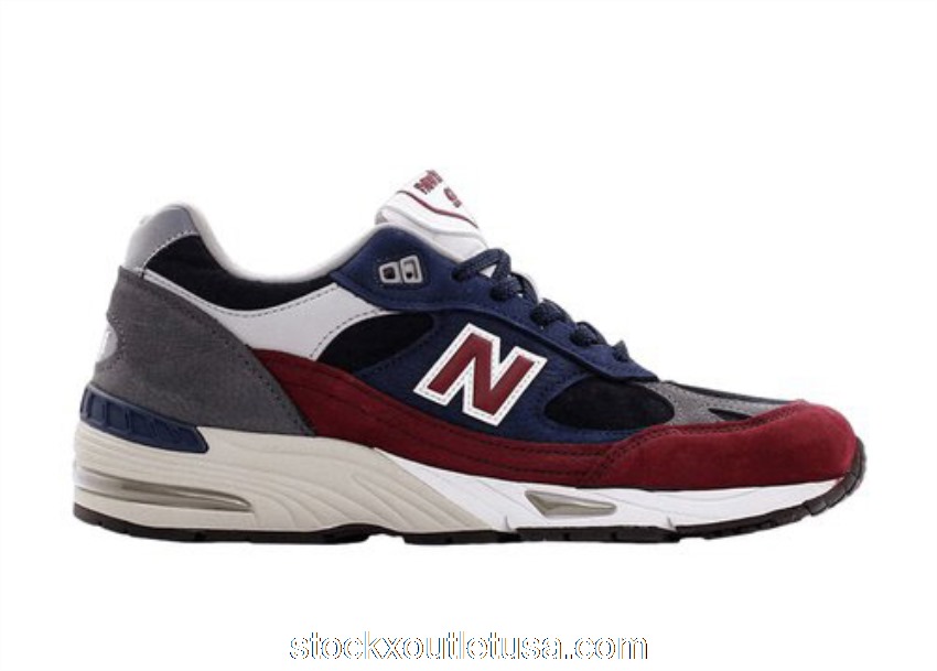 Outlet New Balance 991 Navy Burgundy M991RKB