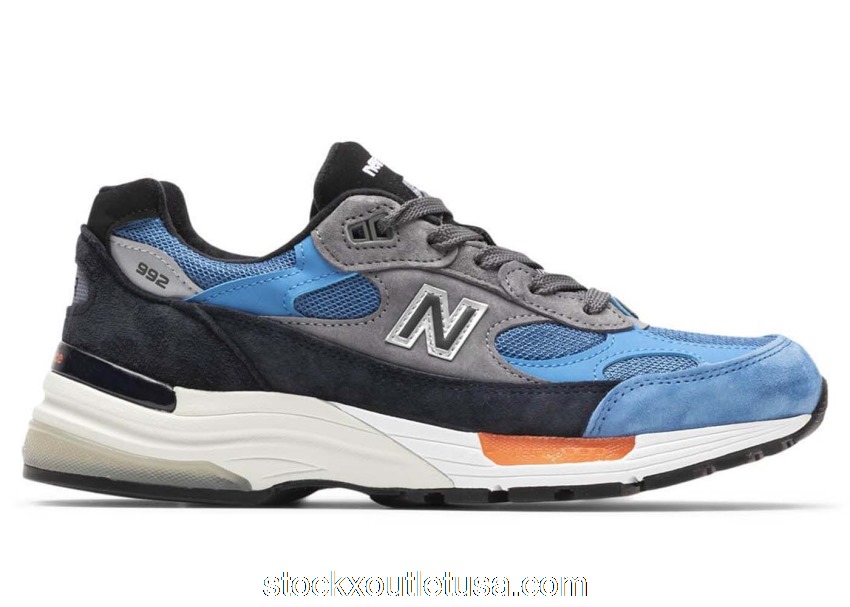 Outlet New Balance 992 Black Blue Grey M992CP