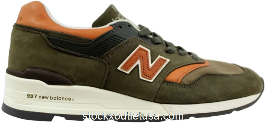 Outlet New Balance 997 Made In USA Green/Orange M997DCS