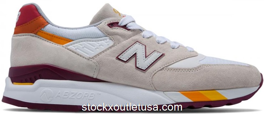 Outlet New Balance 998 Coumarin Pack White Burgundy M998CST