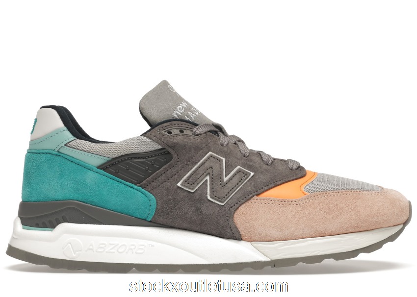 Outlet New Balance 998 Grey Blue Yellow M998AWB