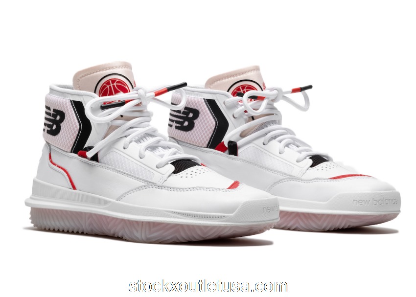 Outlet New Balance BB9000 White Red BB9000A1