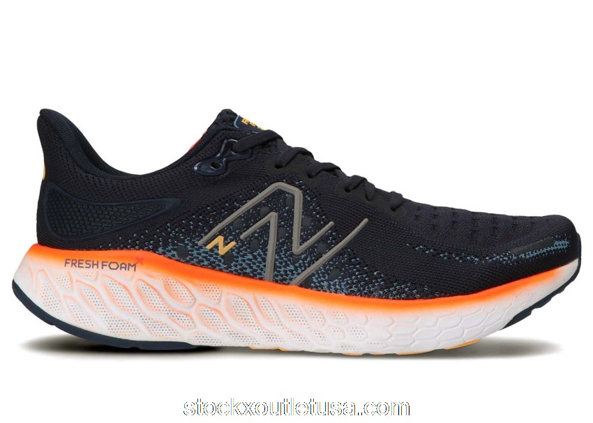 Outlet New Balance Fresh Foam X 1080v12 Eclipse Navy Vibrant Orange M1080E12