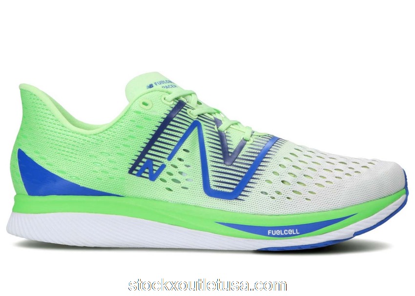 Outlet New Balance FuelCell SuperComp Pacer LE White Green Blue MCFRRLE