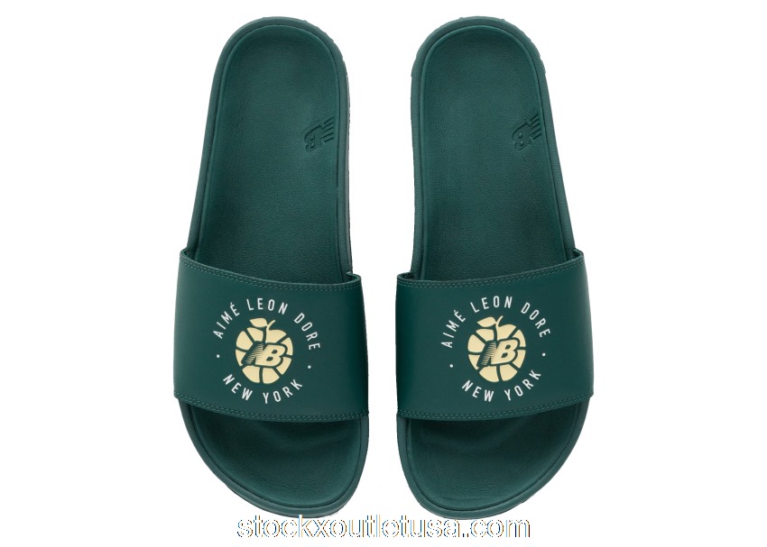 Outlet New Balance Slides Aime Leon Dore Green