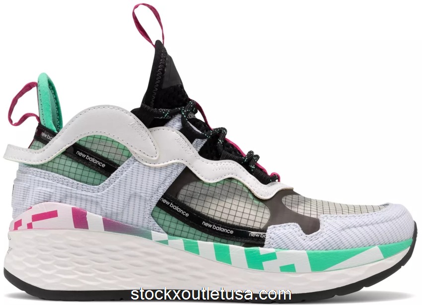 Outlet New Balance Test Run Project 2.0 White Black Neon Emerald (W) WTRP2WB
