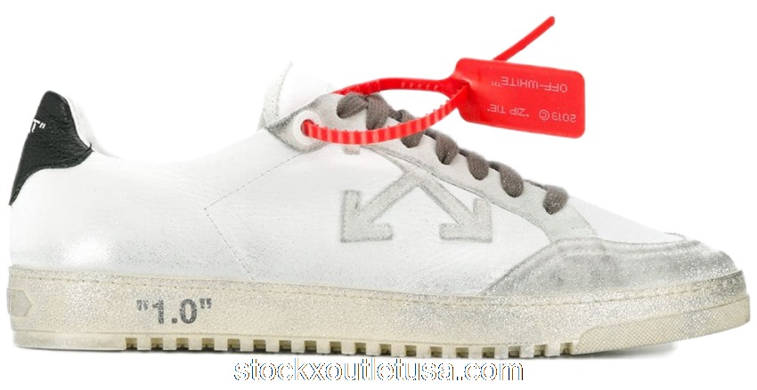 Outlet OFF-WHITE 2.0 Low White Grey FW19 OMIA042E19D680480110