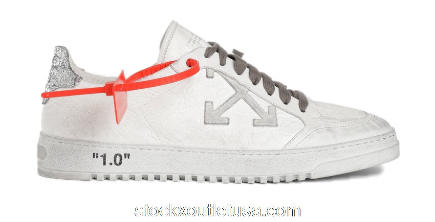 Outlet OFF-WHITE 2.0 Silver Glitter FW19 OMIA042E19D680480191